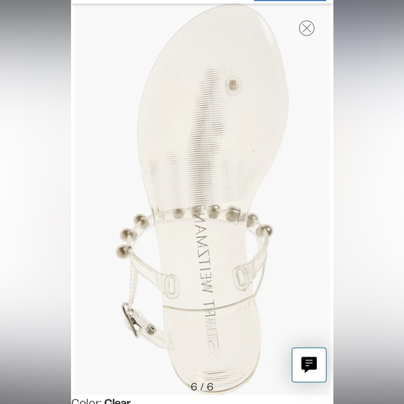 Stuart Weitzman Pearl Embellished Clear Jelly Sandals - Picture 5 of 11